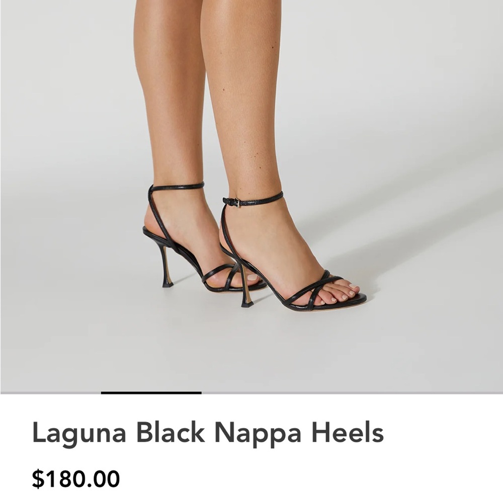 Tony Bianco Laguna Black Nappa Heel in Black